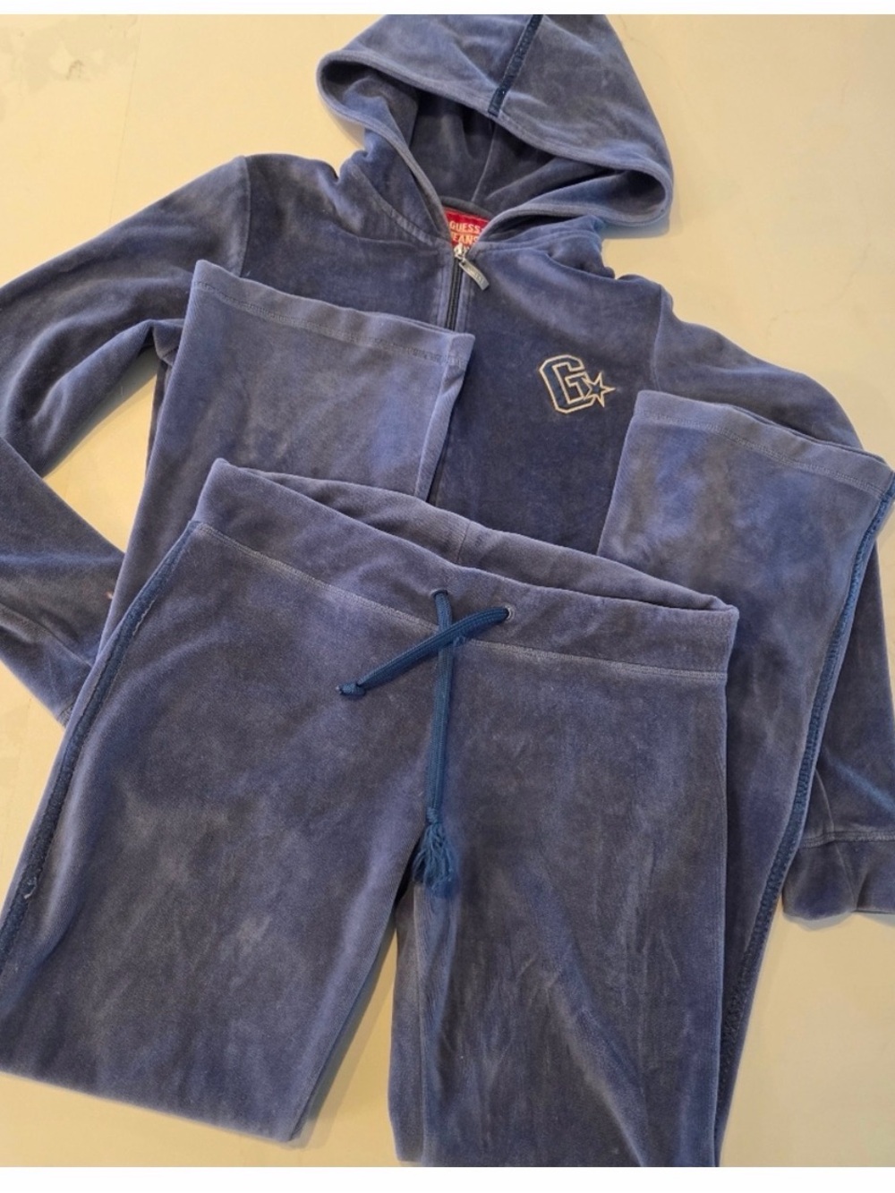 Guess Y2K Velour Hoodie and Pants Set